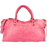 Balenciaga Pink Leather City Handbag