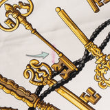 Hermès Classic "Les Clefs" Silk Carre 90 Scarf Tuch