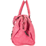 Balenciaga Pink Leather City Handbag