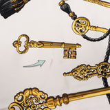 Hermès Classic "Les Clefs" Silk Carre 90 Scarf Tuch