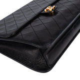 Chanel Quilted Lambskin 24K Gold Single Flap Shoulder Bag