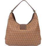 Fendi Canvas FF Monogram Hobo Bag