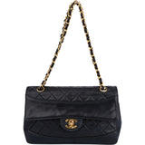 Chanel Quilted Lambskin 24K Gold Single Flap Shoulder Bag