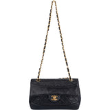 Chanel Quilted Lambskin 24K Gold Single Flap Shoulder Bag