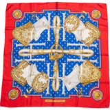 Hermès Classic "SELLES A HOUSSE" Silk Carre 90 Scarf Tuch