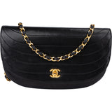 Chanel Quilted Lambskin 24K Gold Single Flap Shoulder Bag