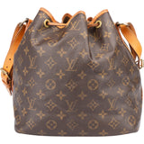 Louis Vuitton Canvas Monogram Sac Noe Petit Shoulder Bag