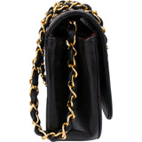 Chanel Quilted Lambskin 24K Gold Single Flap Shoulder Bag