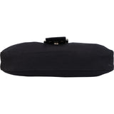 Fendi Black Cotton Baguette Handbag