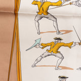 Hermès Classic "TRAITÉ DES ARMES" Silk Carre 90 Scarf Tuch
