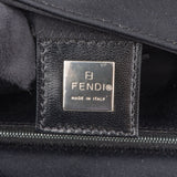 Fendi Black Cotton Baguette Handbag
