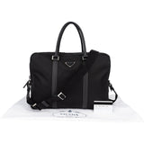 Prada Black Nylon Triangle Business Handbag