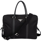 Prada Black Nylon Triangle Business Handbag