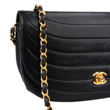 Chanel Quilted Lambskin 24K Gold Single Flap Shoulder Bag