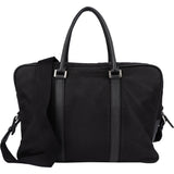 Prada Black Nylon Triangle Business Handbag