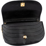 Chanel Quilted Lambskin 24K Gold Single Flap Shoulder Bag