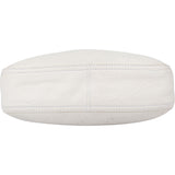 Fendi White Soft Leather Baguette Buckle Shoulder Bag