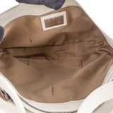 Fendi White Soft Leather Baguette Buckle Shoulder Bag