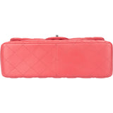 Chanel Quilted Lambskin Palladium Jumbo Double Flap Crossbody Bag