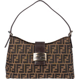 Fendi FF Monogram Baguette Buckle Shoulder Bag