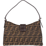 Fendi FF Monogram Baguette Buckle Shoulder Bag