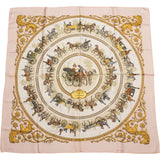 Hermès Classic "LA PROMENADE DE LONGCHAMPS" Silk Carre 90 Scarf Tuch