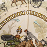 Hermès Classic "LA PROMENADE DE LONGCHAMPS" Silk Carre 90 Scarf Tuch