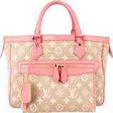 Louis Vuitton Denim Monogram Cabas Sabbia MM Handbag