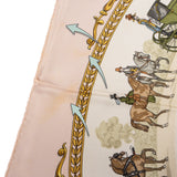 Hermès Classic "LA PROMENADE DE LONGCHAMPS" Silk Carre 90 Scarf Tuch