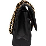 Chanel Quilted Lambskin 24K Gold Small Double Flap Crossbody Bag