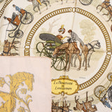Hermès Classic "LA PROMENADE DE LONGCHAMPS" Silk Carre 90 Scarf Tuch