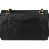 Chanel Quilted Lambskin 24K Gold Small Double Flap Crossbody Bag