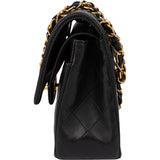 Chanel Quilted Lambskin 24K Gold Small Double Flap Crossbody Bag