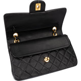 Chanel Quilted Lambskin 24K Gold Small Double Flap Crossbody Bag