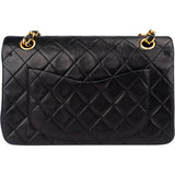 Chanel Quilted Lambskin 24K Gold Small Double Flap Crossbody Bag