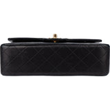 Chanel Quilted Lambskin 24K Gold Small Double Flap Crossbody Bag