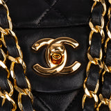 Chanel Quilted Lambskin 24K Gold Small Double Flap Crossbody Bag