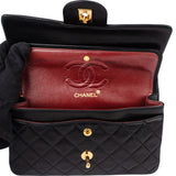 Chanel Quilted Lambskin 24K Gold Small Double Flap Crossbody Bag