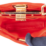 Fendi Red Suede Peekaboo Handbag