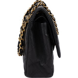 Chanel Quilted Caviar Leather Medium Double Flap Crossbody Bag