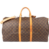Louis Vuitton Canvas Monogram Keepall 55 Bandouliere