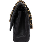 Chanel Quilted Caviar Leather Medium Double Flap Crossbody Bag
