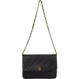 Chanel Quilted Lambskin 24K Gold Single Flap Shoulder Bag