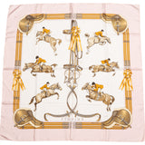 Hermès Classic "JUMPING" Silk Carre 90 Scarf Tuch