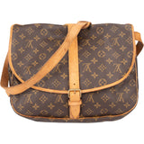 Louis Vuitton Canvas Monogram Saumur 35 Crossbody Bag