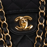 Chanel Quilted Caviar Leather Medium Double Flap Crossbody Bag