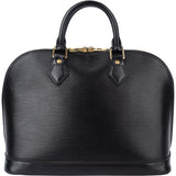 Louis Vuitton Noir Epi Leather Alma PM Handbag