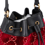 Gucci Limited Velvet GG Monogram Bucket Crossbody Bag