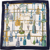 Hermès Classic "Passemenerie" Silk Carre 90 Scarf Tuch