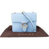 Gucci Blue Leather Interlocking GG Crossbody Bag